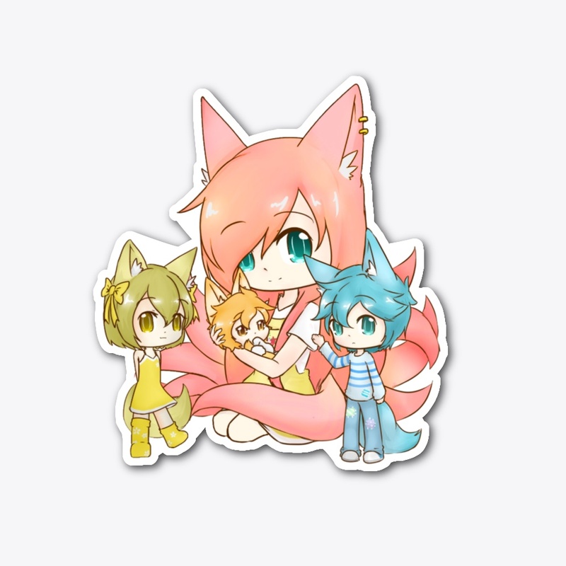 Kitsune Mommy Edition Sticker