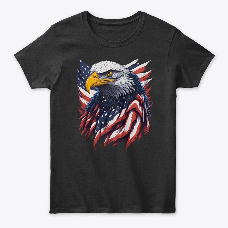 The Bald Eagle With Stars and Stripes