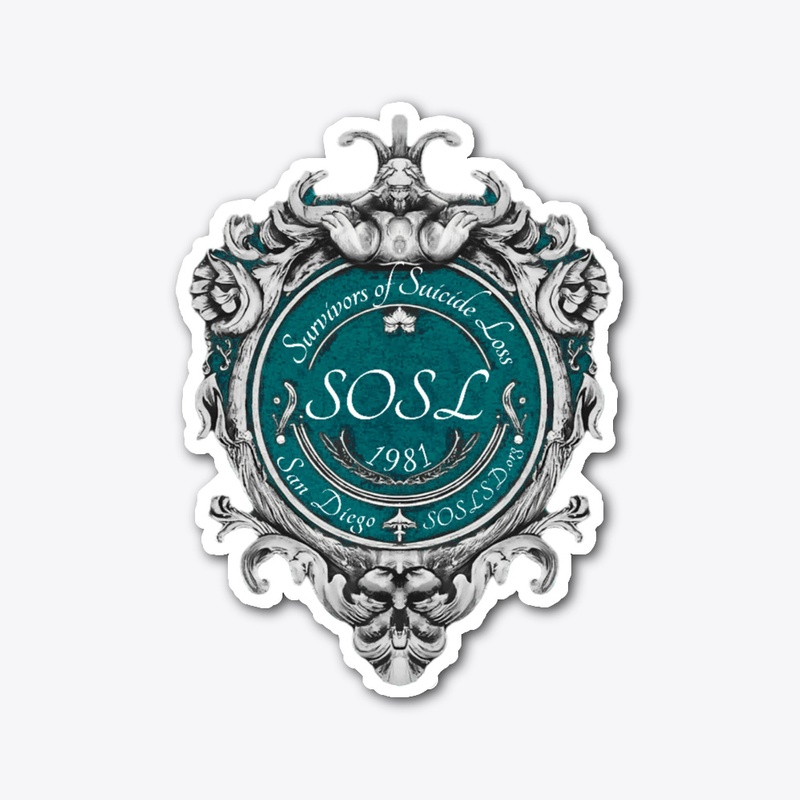 Royal SOSL sticker in turquoise silver