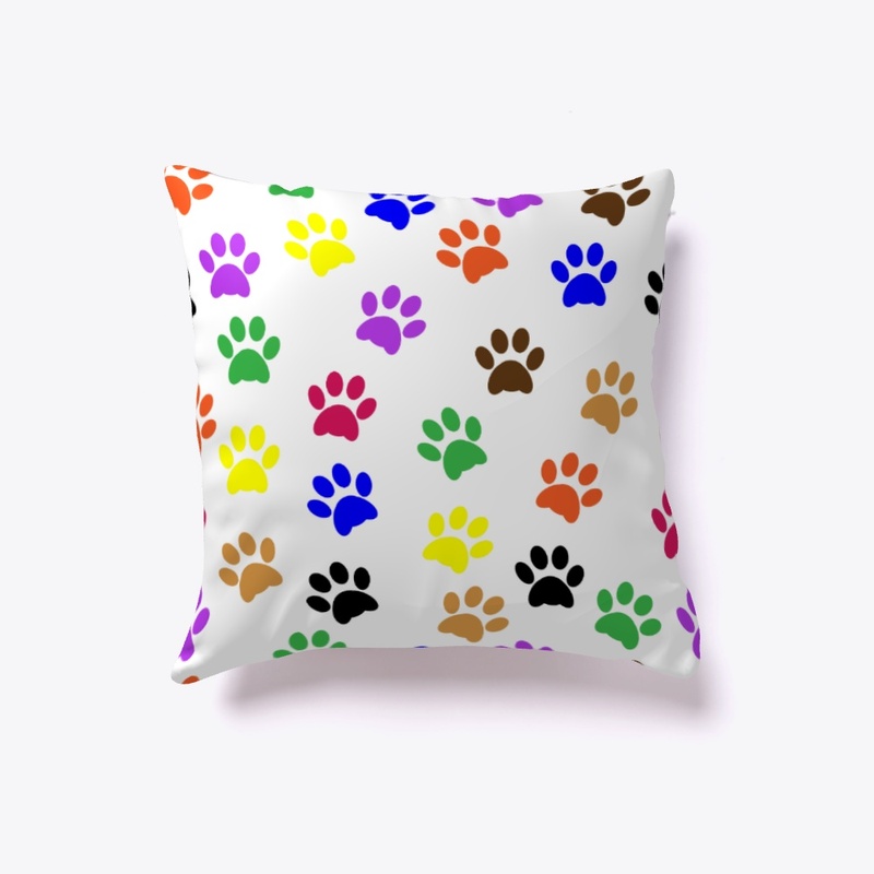 Indoor Pillow dog footprints set