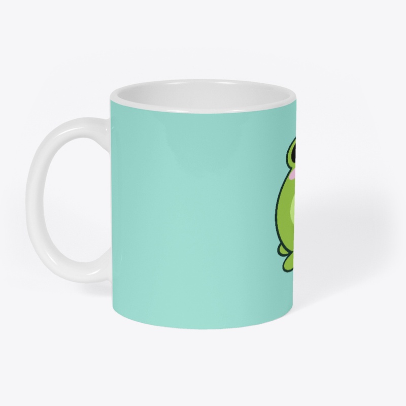 Green Frog with Heart - Kawaii Frog