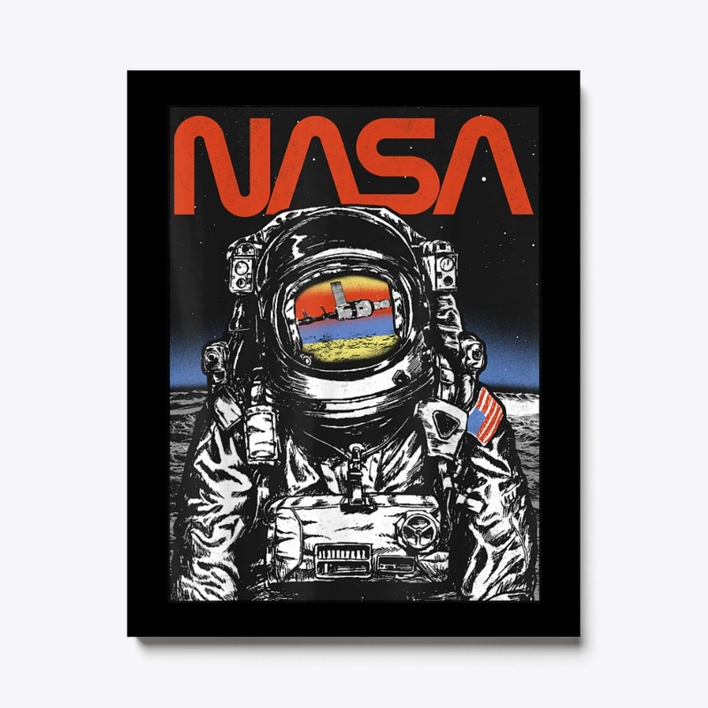 Astronaut Moon Reflection
