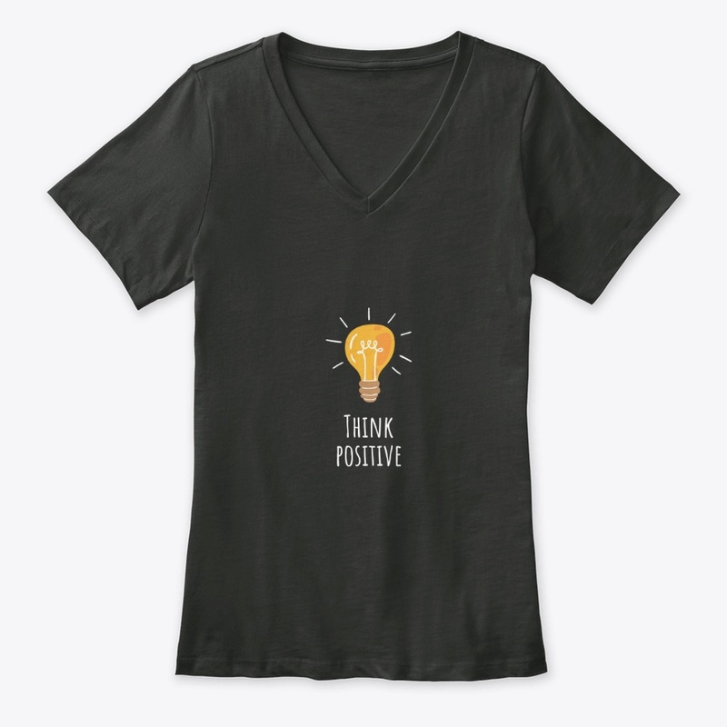 Black Yellow Think Positive T-Shirt