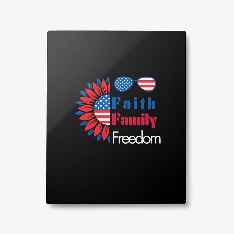 4th July Faith Family Freedom Graphic