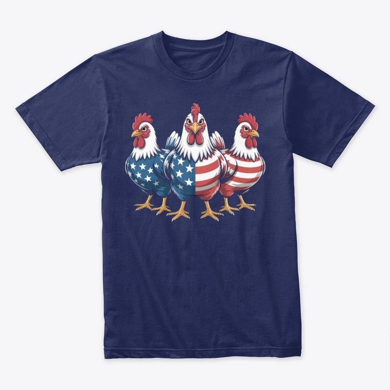 Patriotic Rooster USA 4th July Farmer 