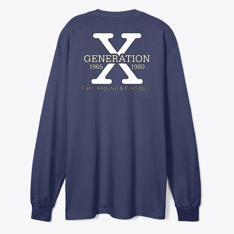 Gen Xers Navy Maglietta Back