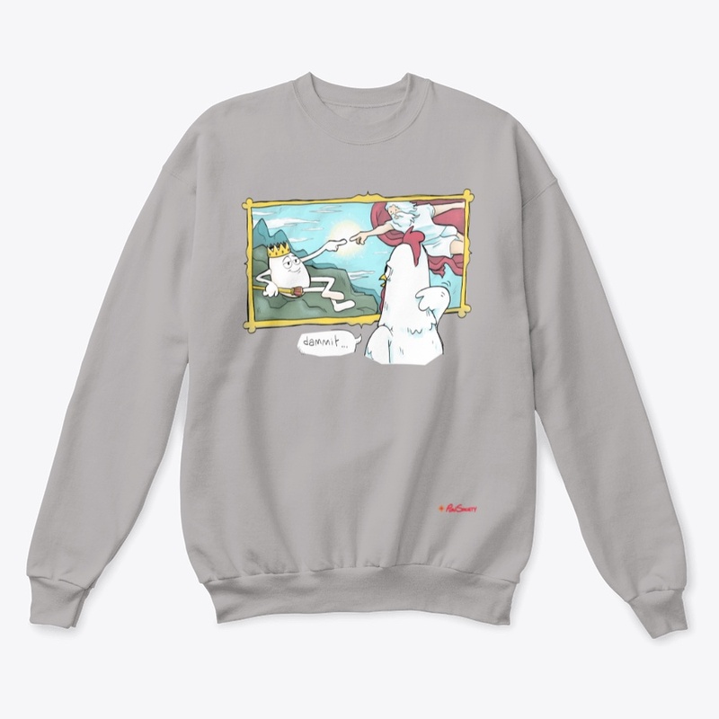 God Created Egg - red logo