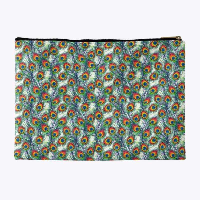 ♍♍♍  Virgo Women Peacock Feather Pouch
