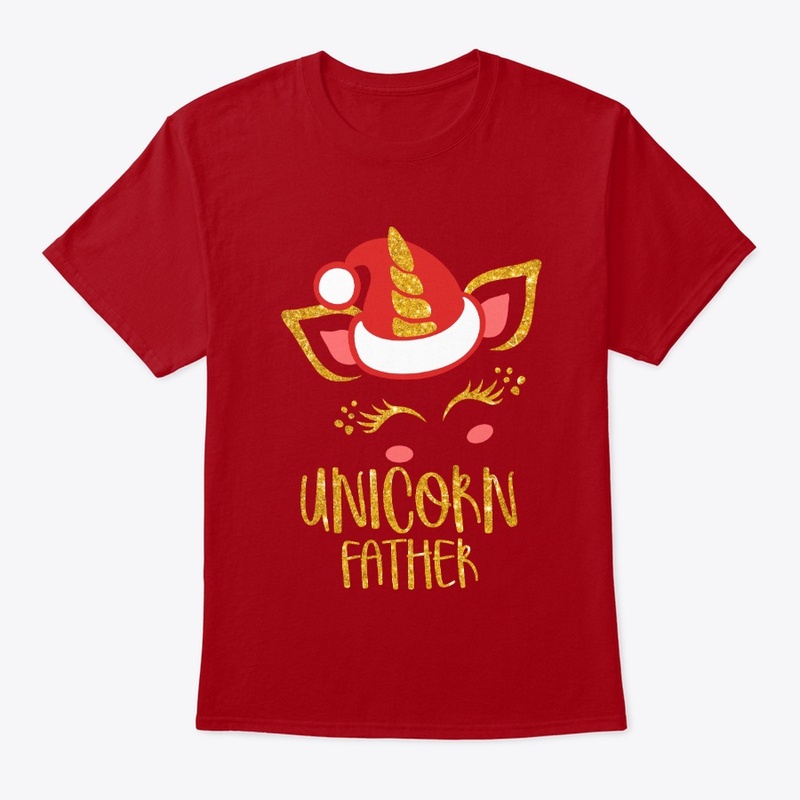 Cute Christmas Father Unicorn Tee