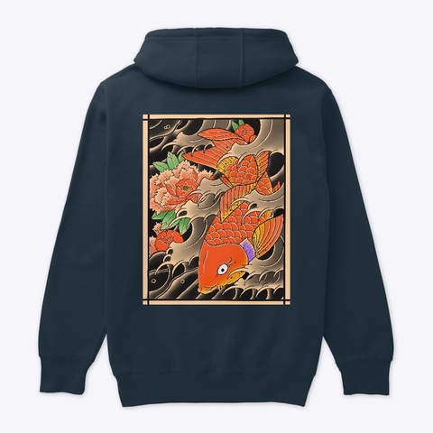 Koi Navy T-Shirt Back