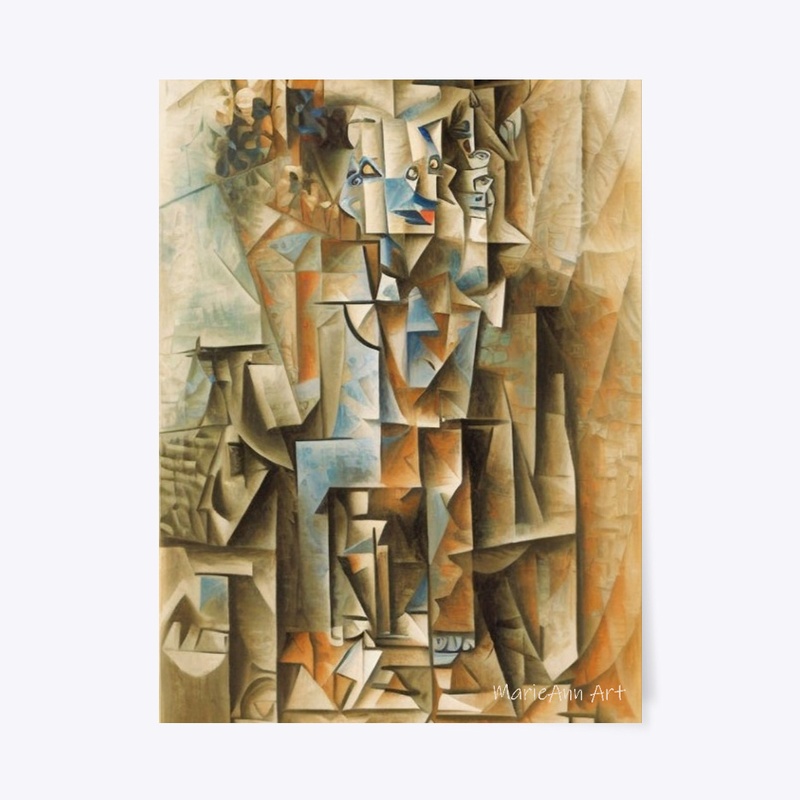 Man with a guitar, art by MarieAnn