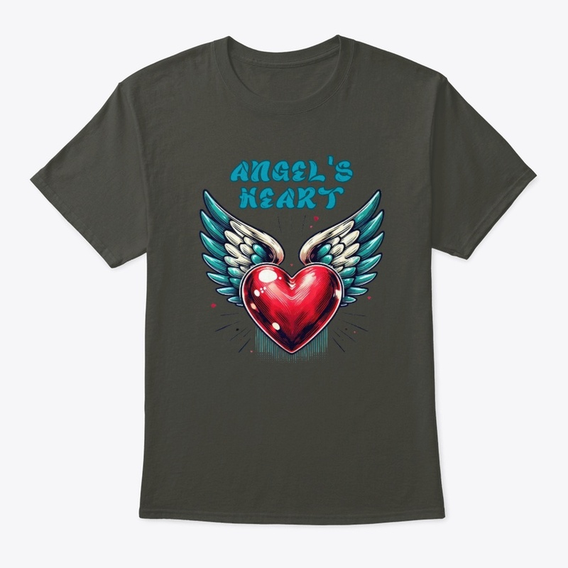 Angel's Heart with Radiant Wings
