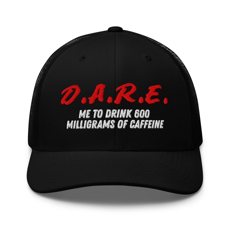 Dare Caffeine embroidered hat