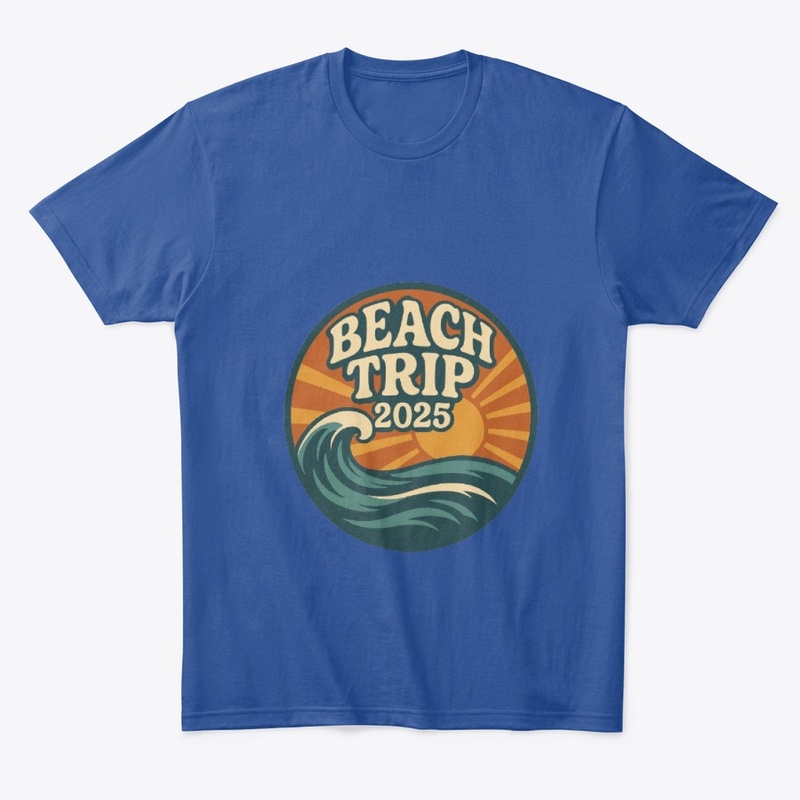 Beach Trip 2025 Retro Summer Tee