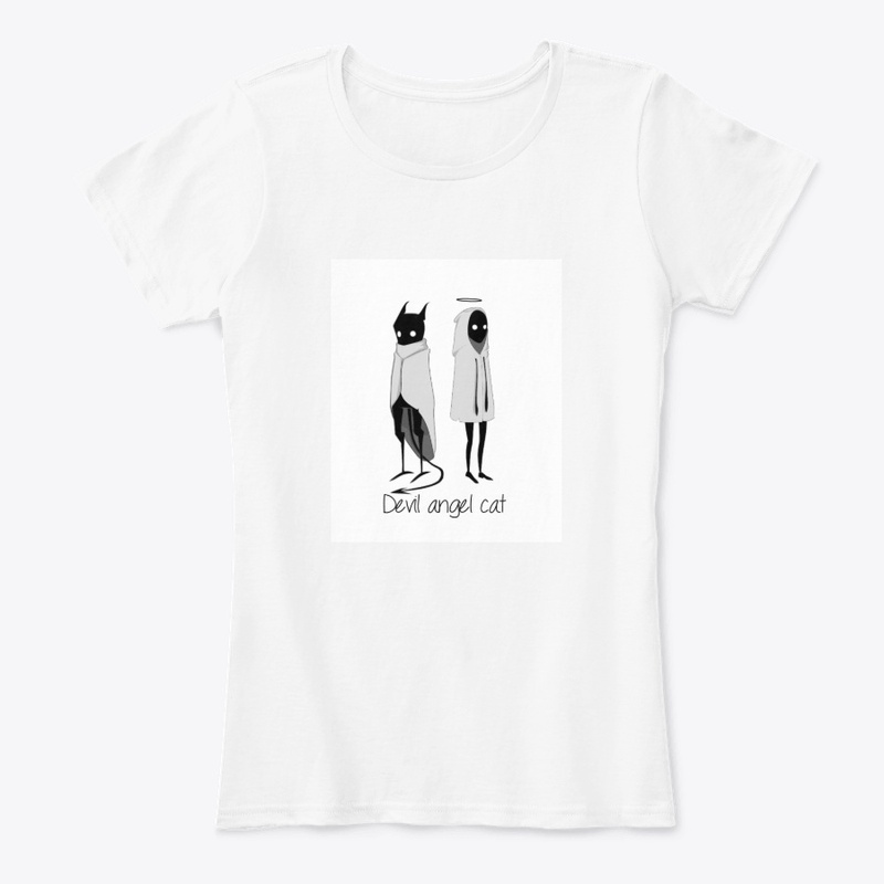 Devil angel cat