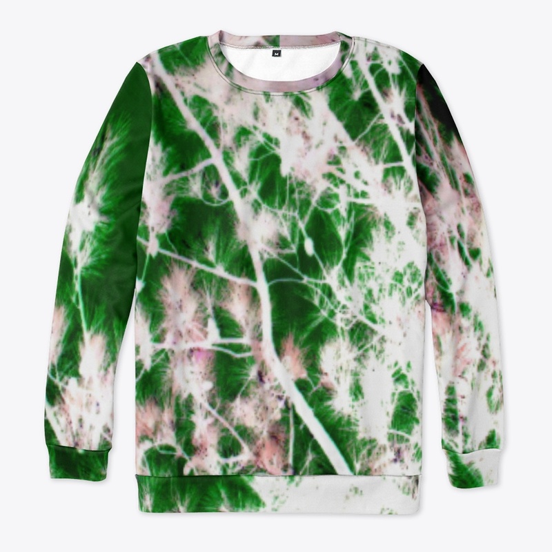 green and pink glowing tree 