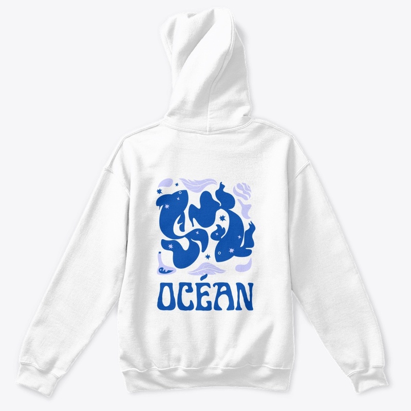 Minimalist Ocean Tee – Blue & Lavender