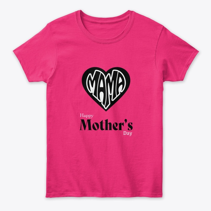 black and white mothers day heart 