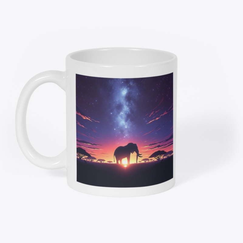 Elephant Silhouette at Sunset