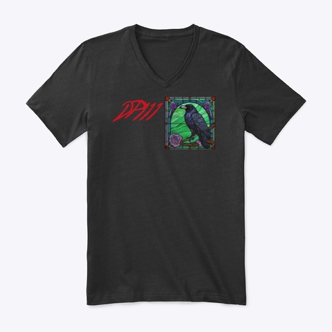 Dp Iii Stained Glass Raven Black áo T-Shirt Front
