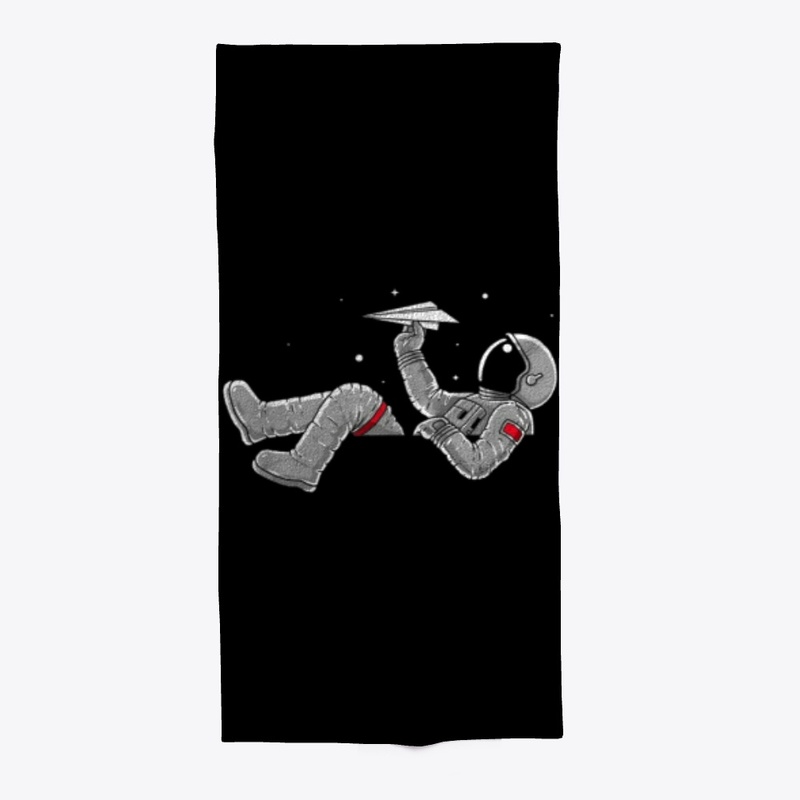 Relaxing Astronaut Throwing  Airplanes