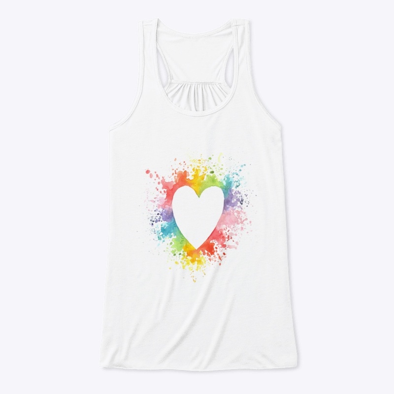 Rainbow heart pride 