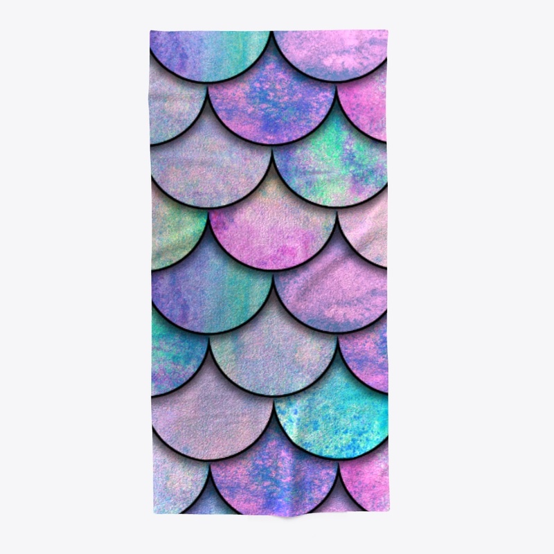 Watercolor Mermaid Scales