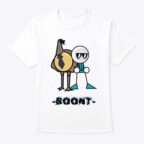 Boont And Emu T Shirt White Maglietta Front