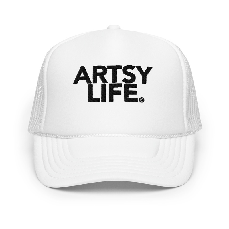 Artsy Life Basic Logo Trucker (White)
