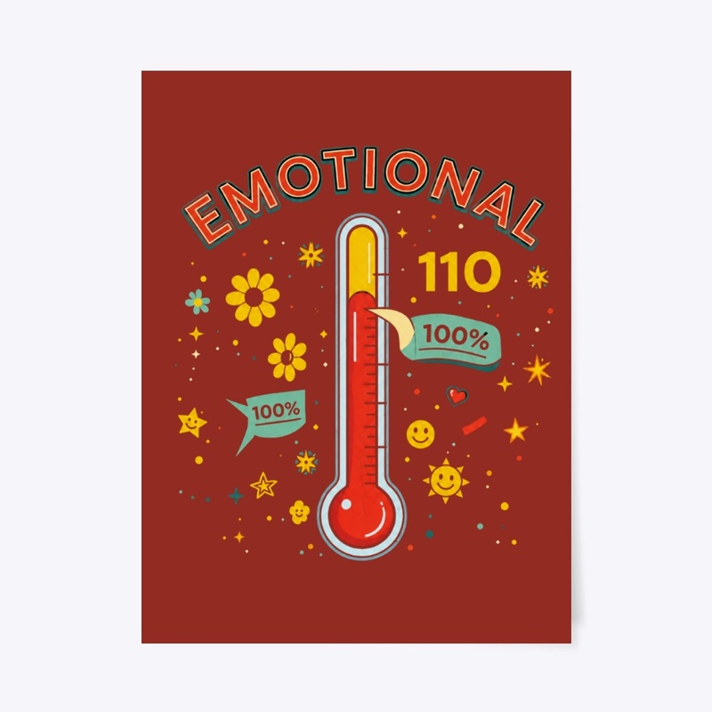Emotional 110% Shirt Funny Emotion Meter