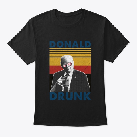 Donald Drunk Jtdhc Black T-Shirt Front