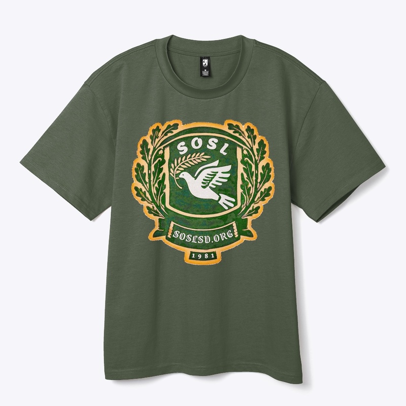 Laurel Dove Crest (green) heavyweight T.