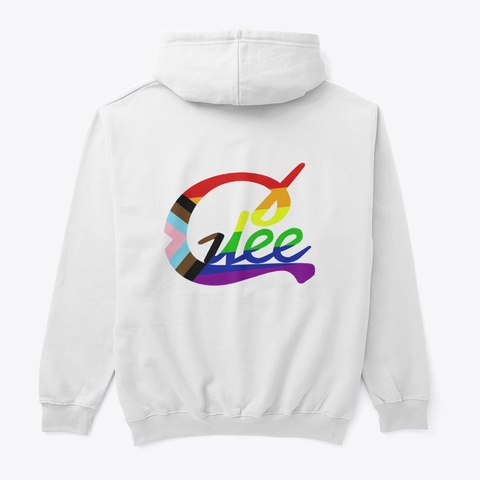 Cuee "Pride" Hoodie White T-Shirt Back