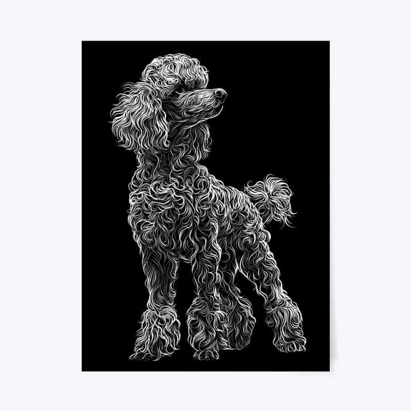 Elegant Poodle Line Dog