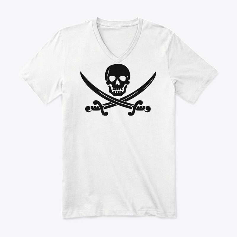 Skull pirate and sword design