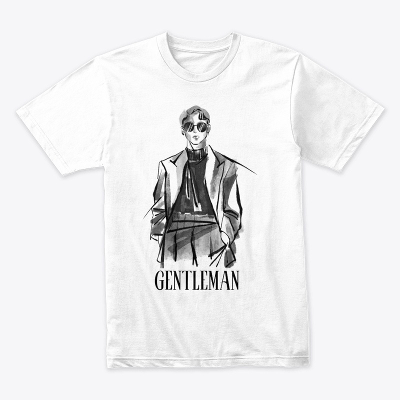 Gentleman sticker t-shirt