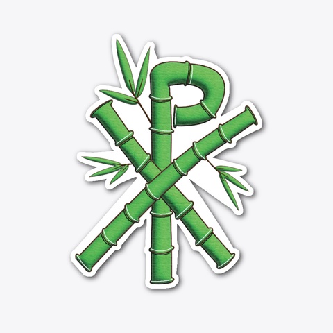 Bamboo Chi Rho Sticker Standard T-Shirt Front