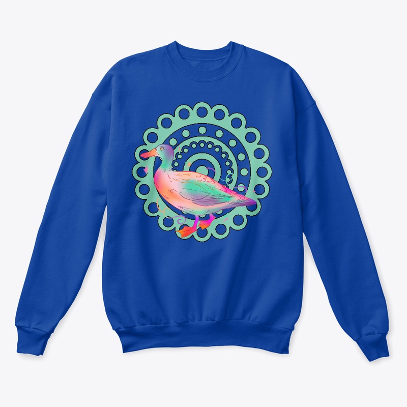 Mandala Simple Geometric Colorful Duck 