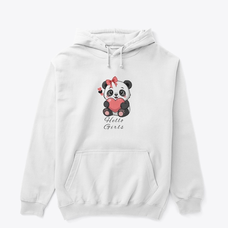 Hello Girls and Cute Panda
