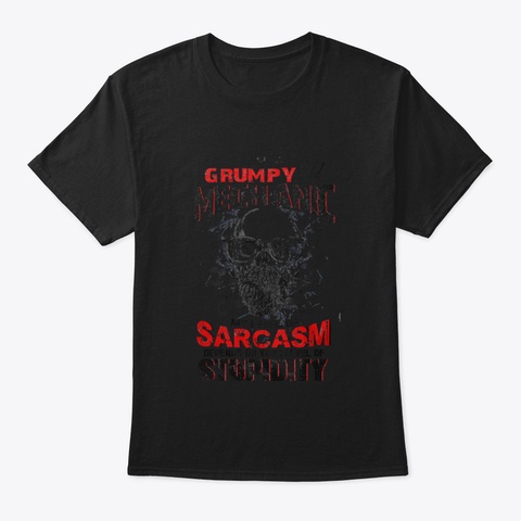 Im Grumpy Mechanic Black T-Shirt Front