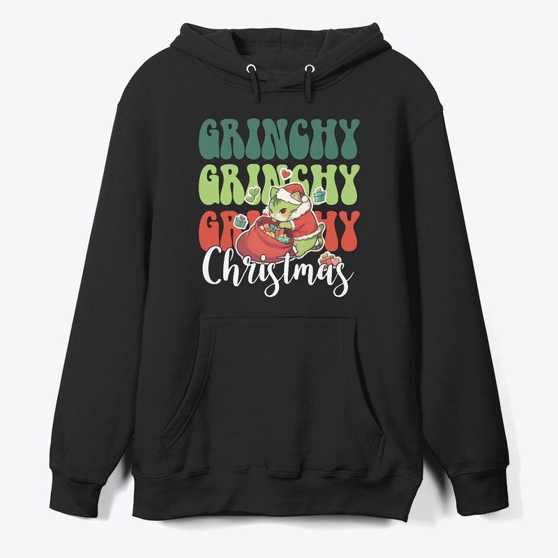 Grumpy Christmas, retro meowy catmas