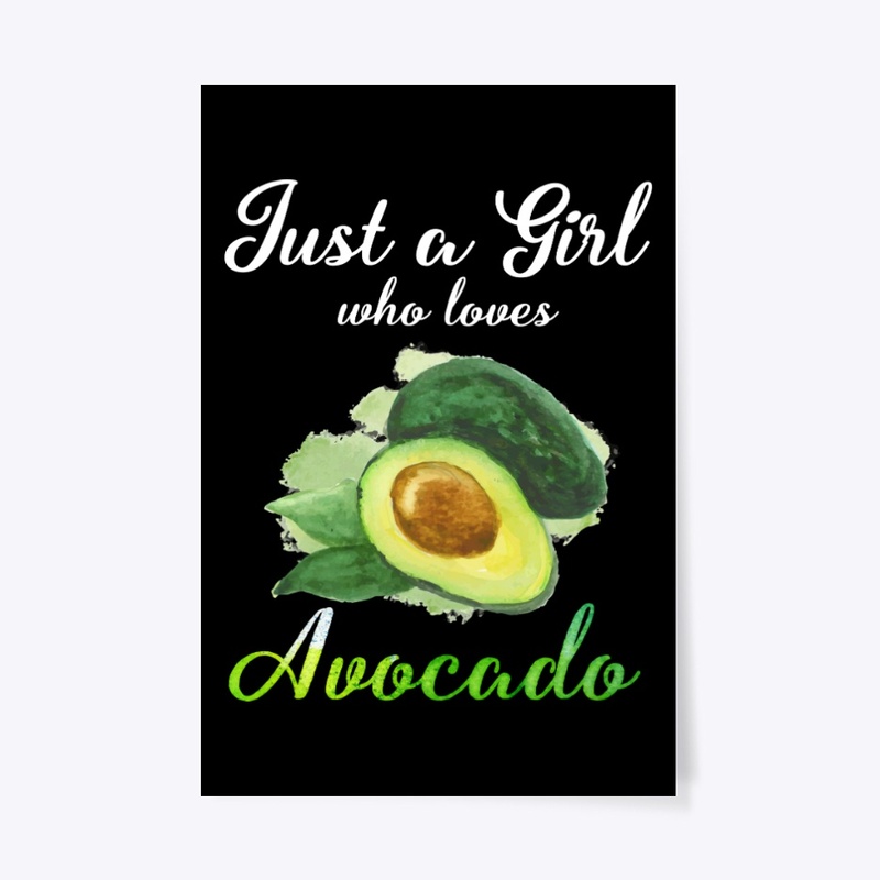 Girl Loves Avocado Watercolor Style