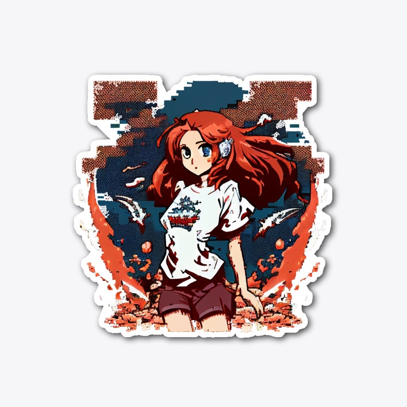  Anime girl redhead
