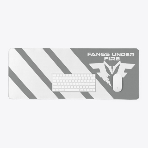 Fangs Under Fire Mousepad (Full Size) Medium Grey T-Shirt Lifestyle