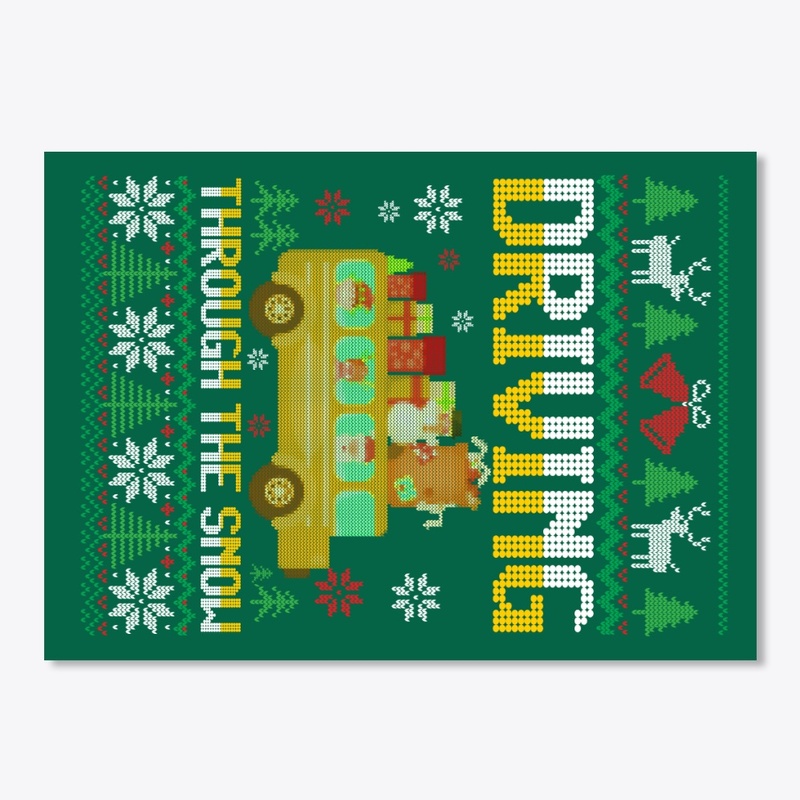 Bus Driver Driving Through The Snow