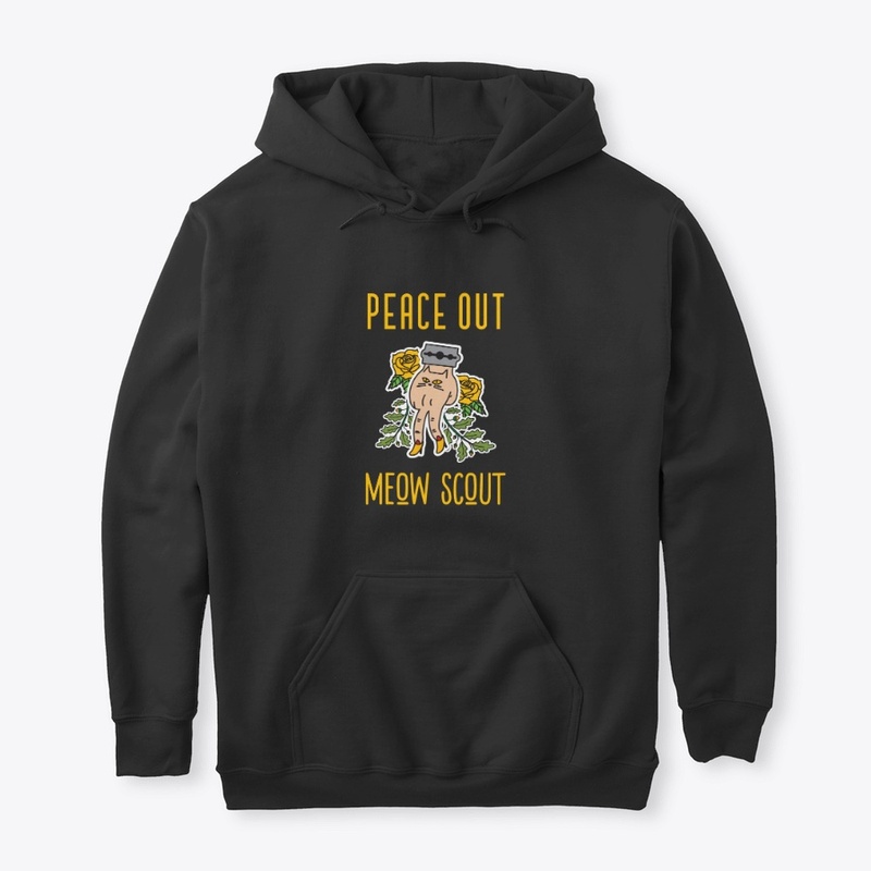 Peace Out Meow Scout Design | Cat Tee