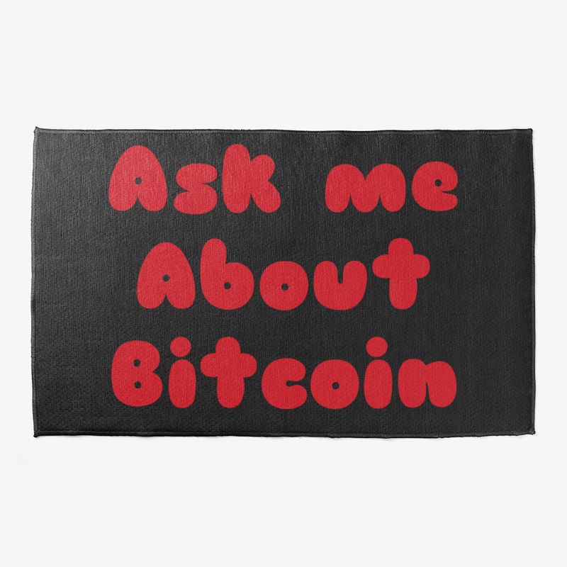 Ask me About Bitcoin Welcome Mat_Red