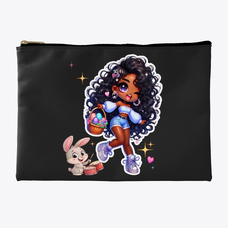 Cartoon Easter Girl Cute Bunny
