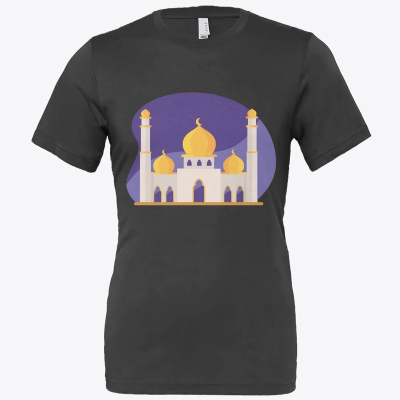 Elegant Golden Mosque Illustration 