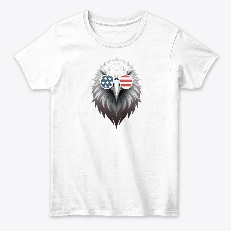 Eagle Art with American Flag Sunglasses